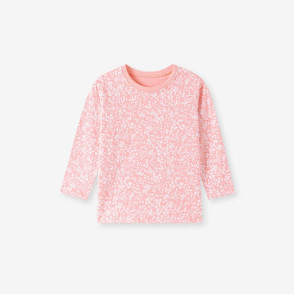 Baby Kids Girls Floral Pattern Long Sleeves Top