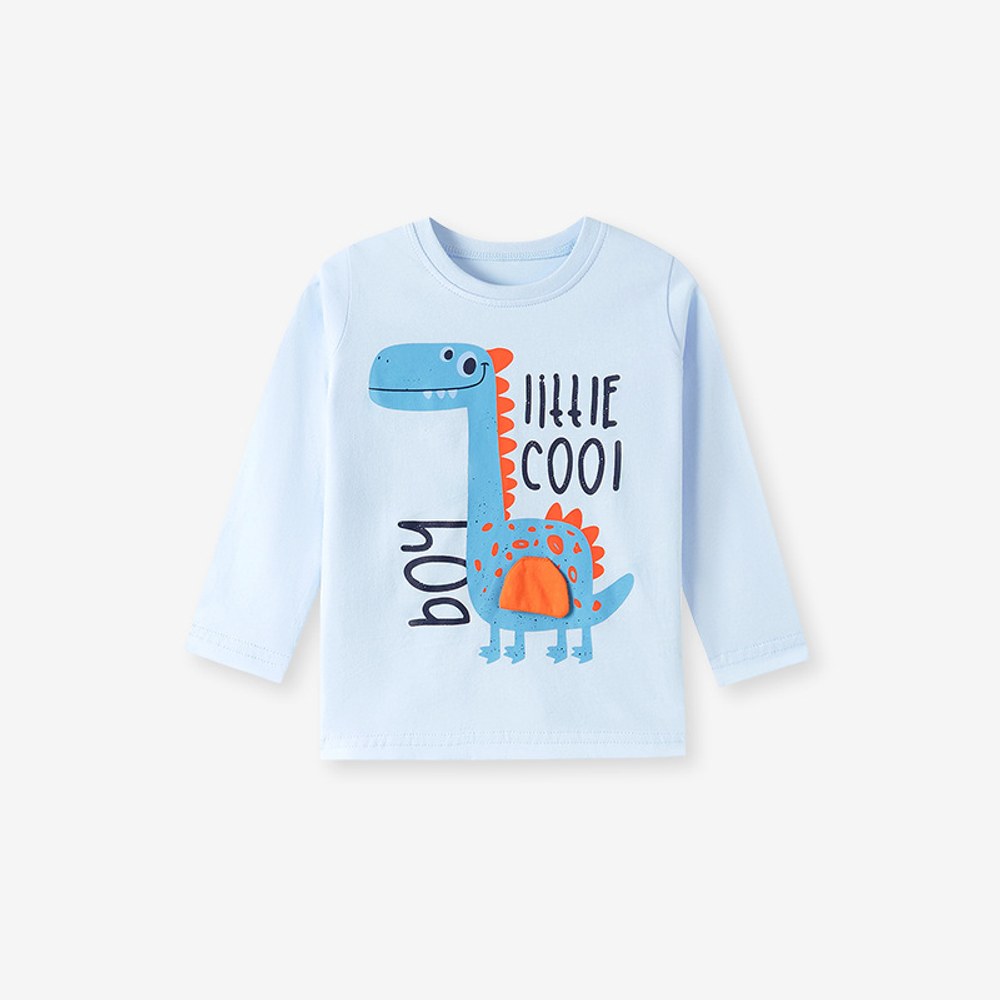 Baby Kids Boys Cartoon Pattern Long Sleeves Top