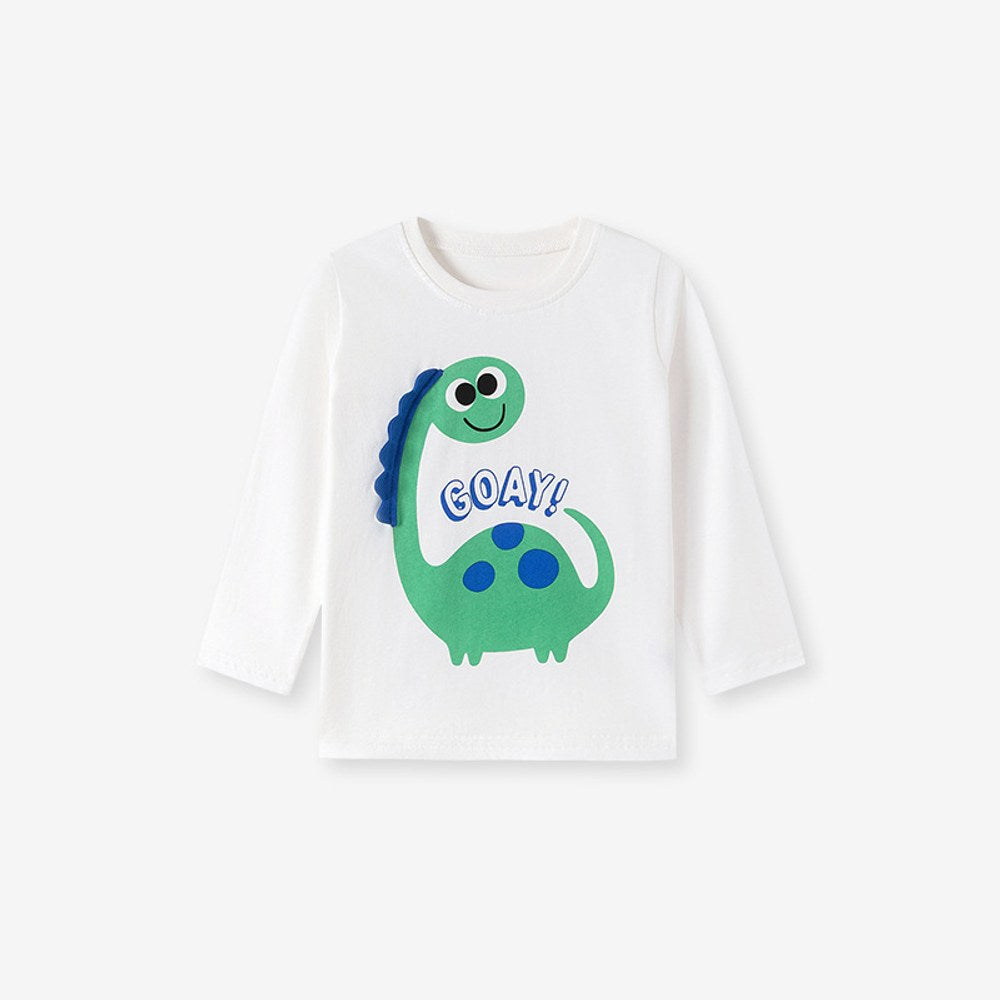 Baby Kids Boys Cartoon Pattern Long Sleeves Top