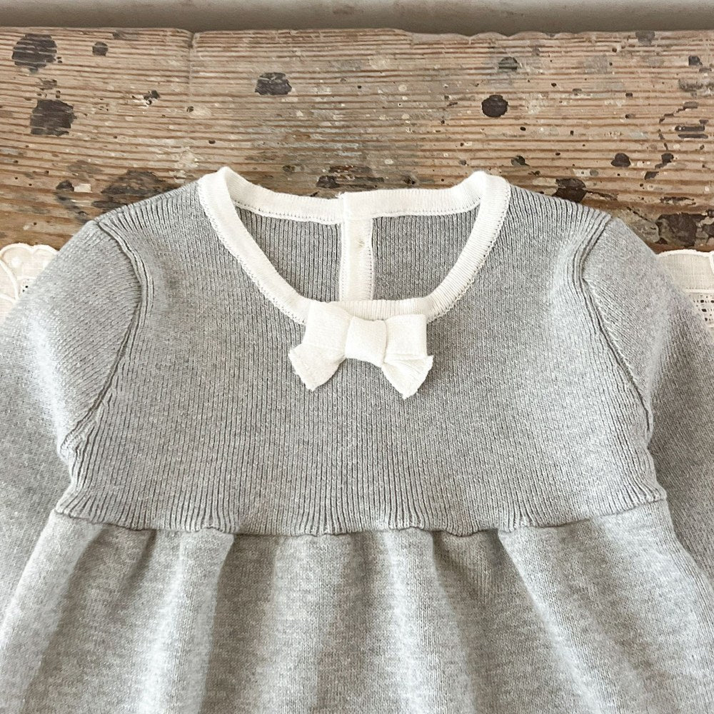 Baby Kids Girls Princess Vintage Pattern Long Sleeves Dress