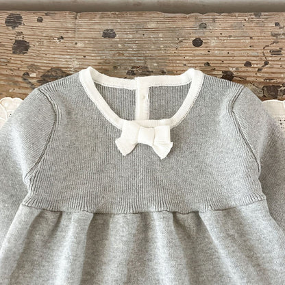 Baby Kids Girls Princess Vintage Pattern Long Sleeves Dress