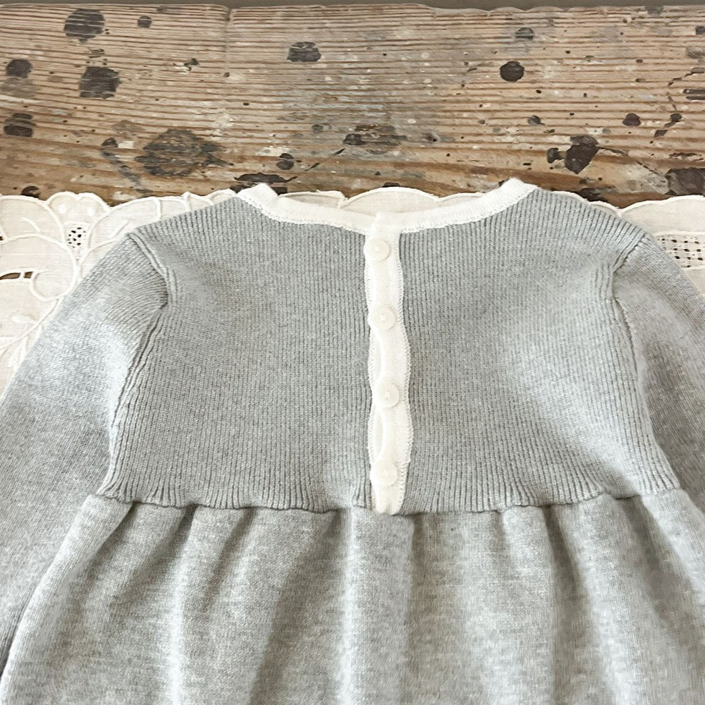 Baby Kids Girls Princess Vintage Pattern Long Sleeves Dress