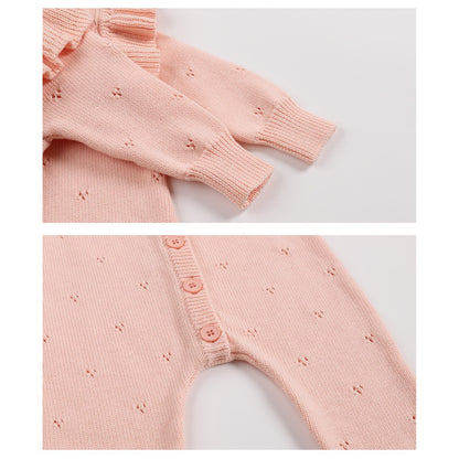 Baby Kids Long Sleeves Hollow-out Pattern Rompers