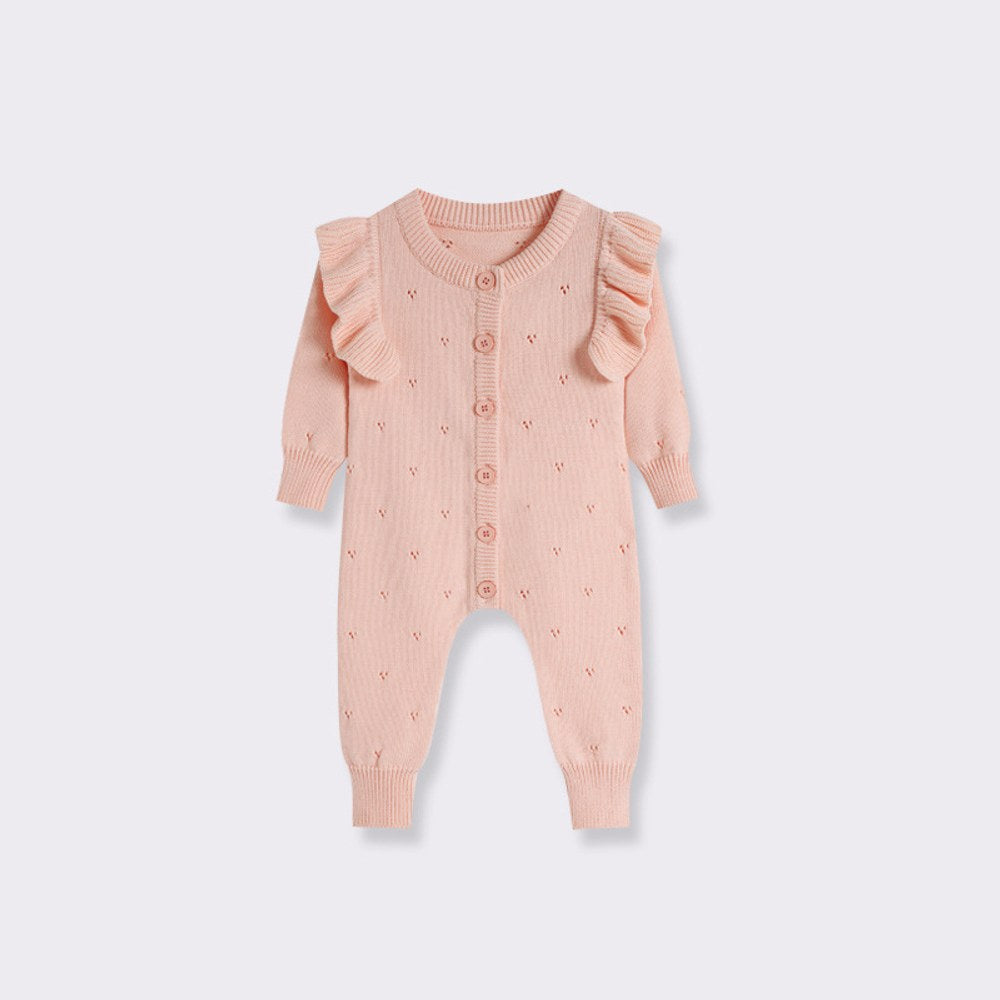 Baby Kids Long Sleeves Hollow-out Pattern Rompers