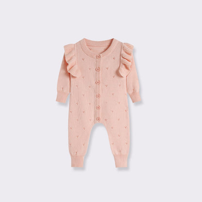 Baby Kids Long Sleeves Hollow-out Pattern Rompers