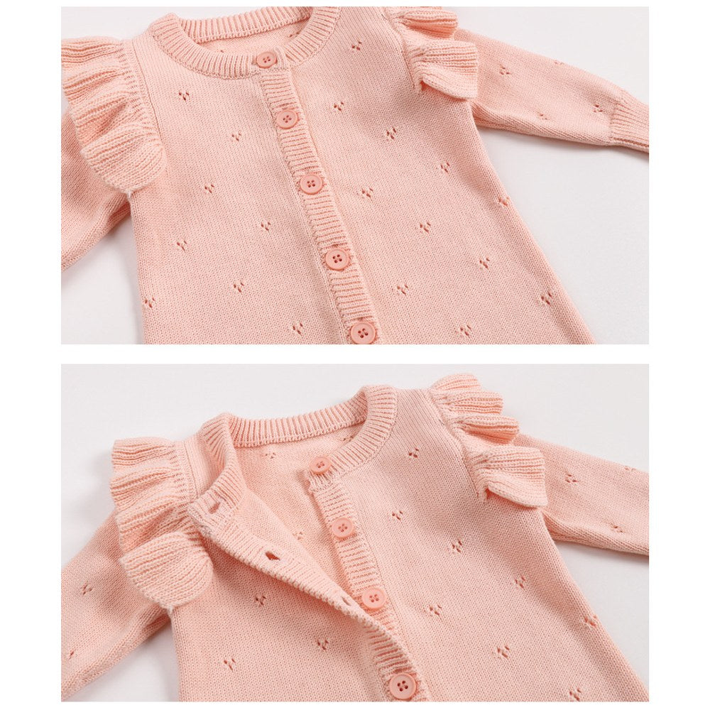 Baby Kids Long Sleeves Hollow-out Pattern Rompers