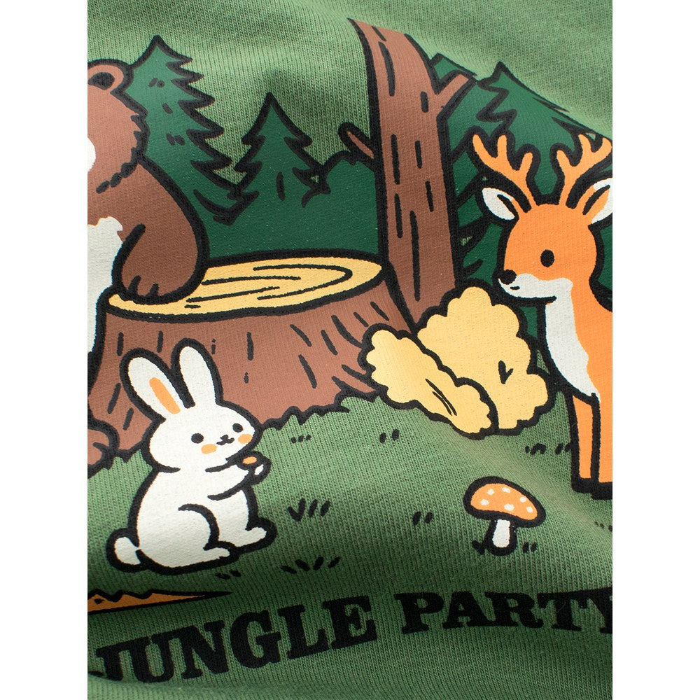 Baby Kids Boys Cartoon Print Long Sleeves Crew Neck Grey Top