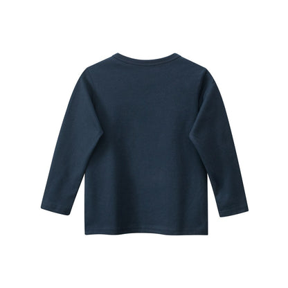 Baby Kids Boys Letters Print Long Sleeves Crew Neck Top