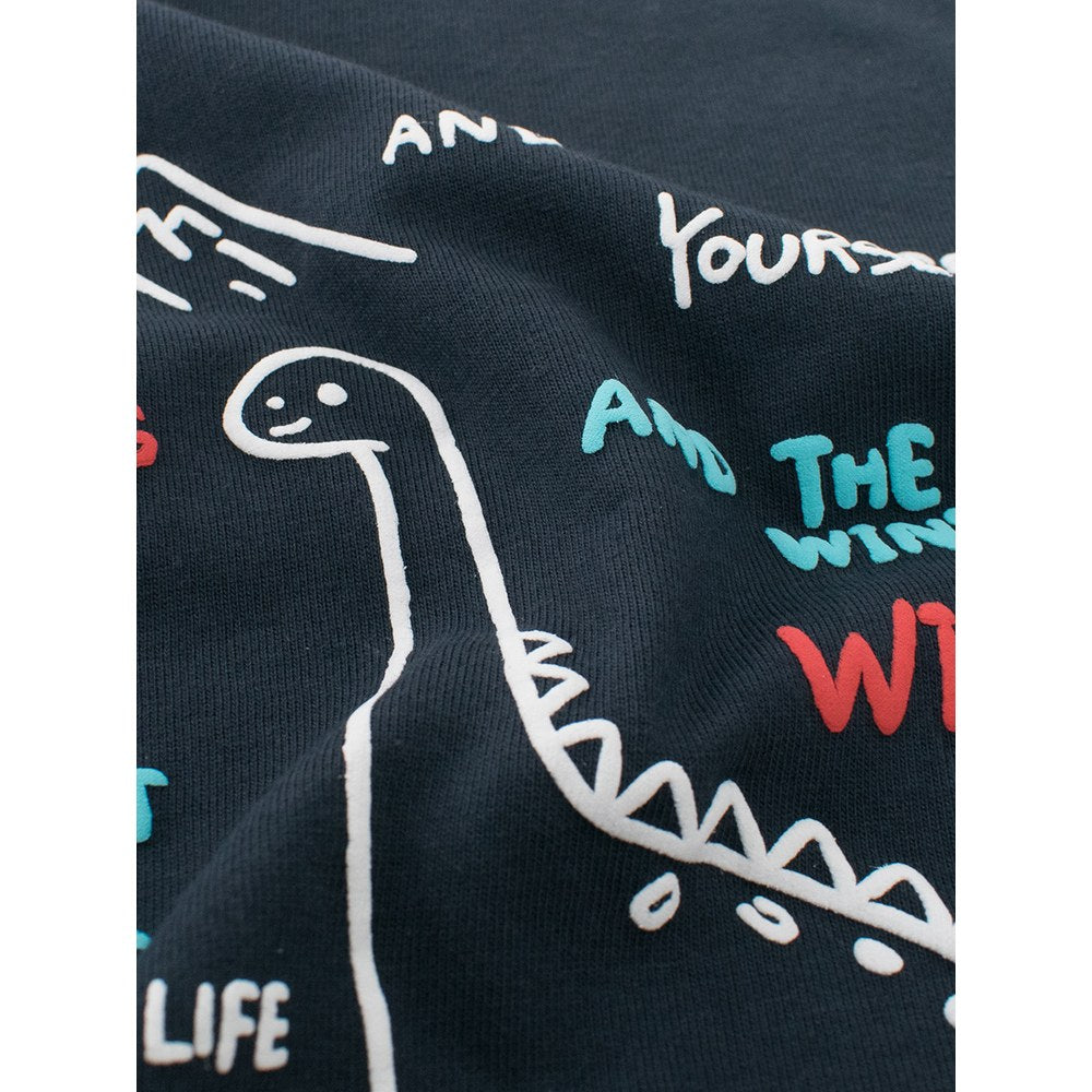 Baby Kids Boys Letters Print Long Sleeves Crew Neck Top
