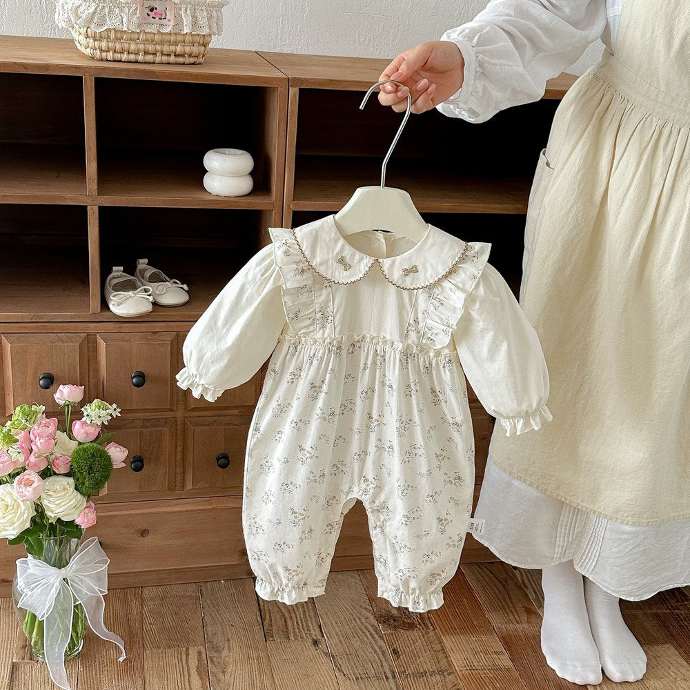 Baby Girls Floral Long Sleeves Romper