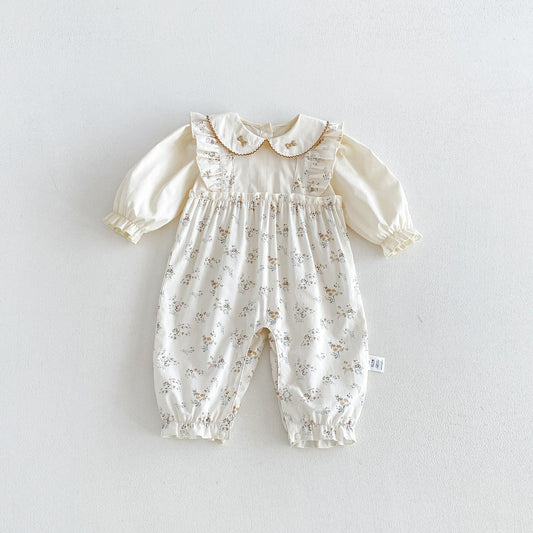 Baby Girls Floral Long Sleeves Romper