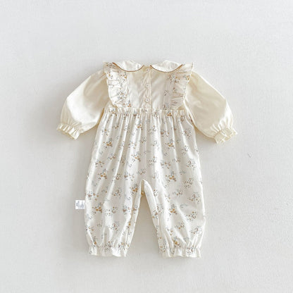 Baby Girls Floral Long Sleeves Romper