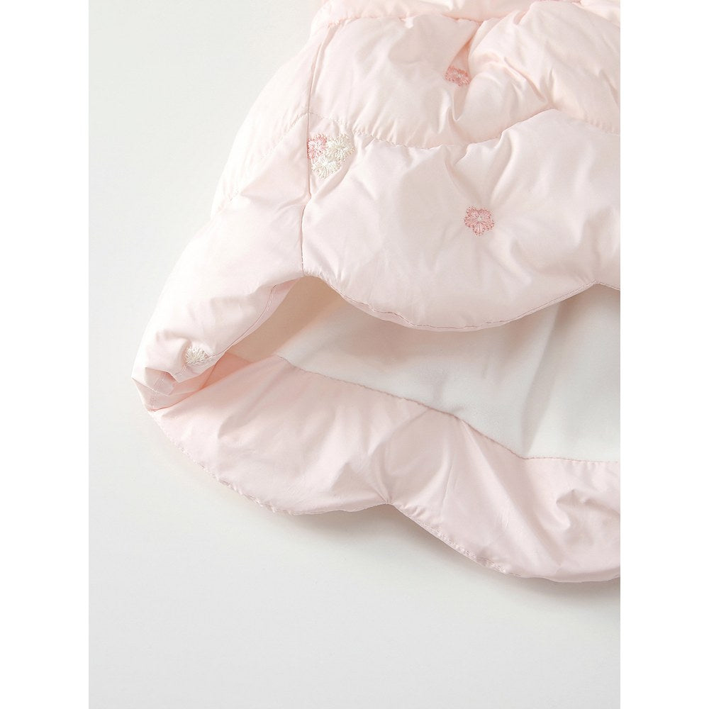 Girls' Butterfly-bows Decorated Flowers Embroidered Cotton-Padded Sleeveless Coat