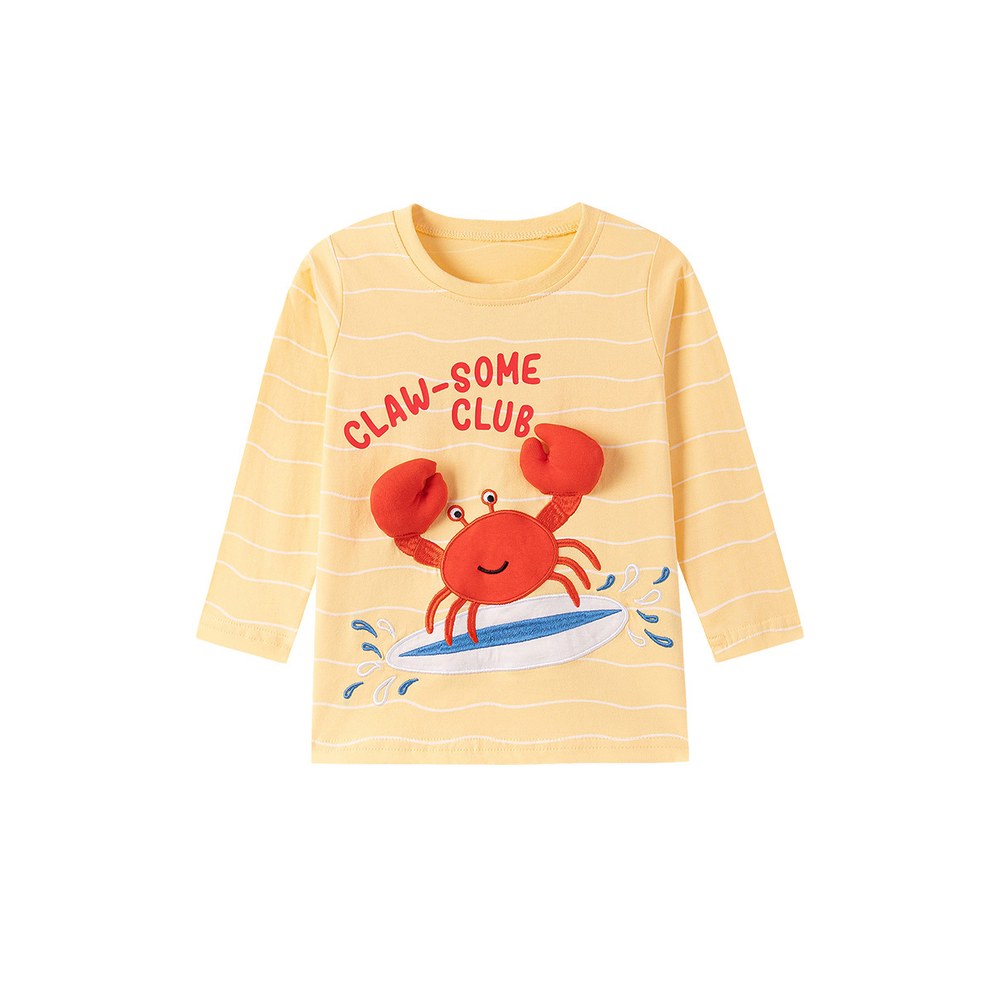 Baby Kids Boys Letters and Cartoon Pattern Long Sleeves Top