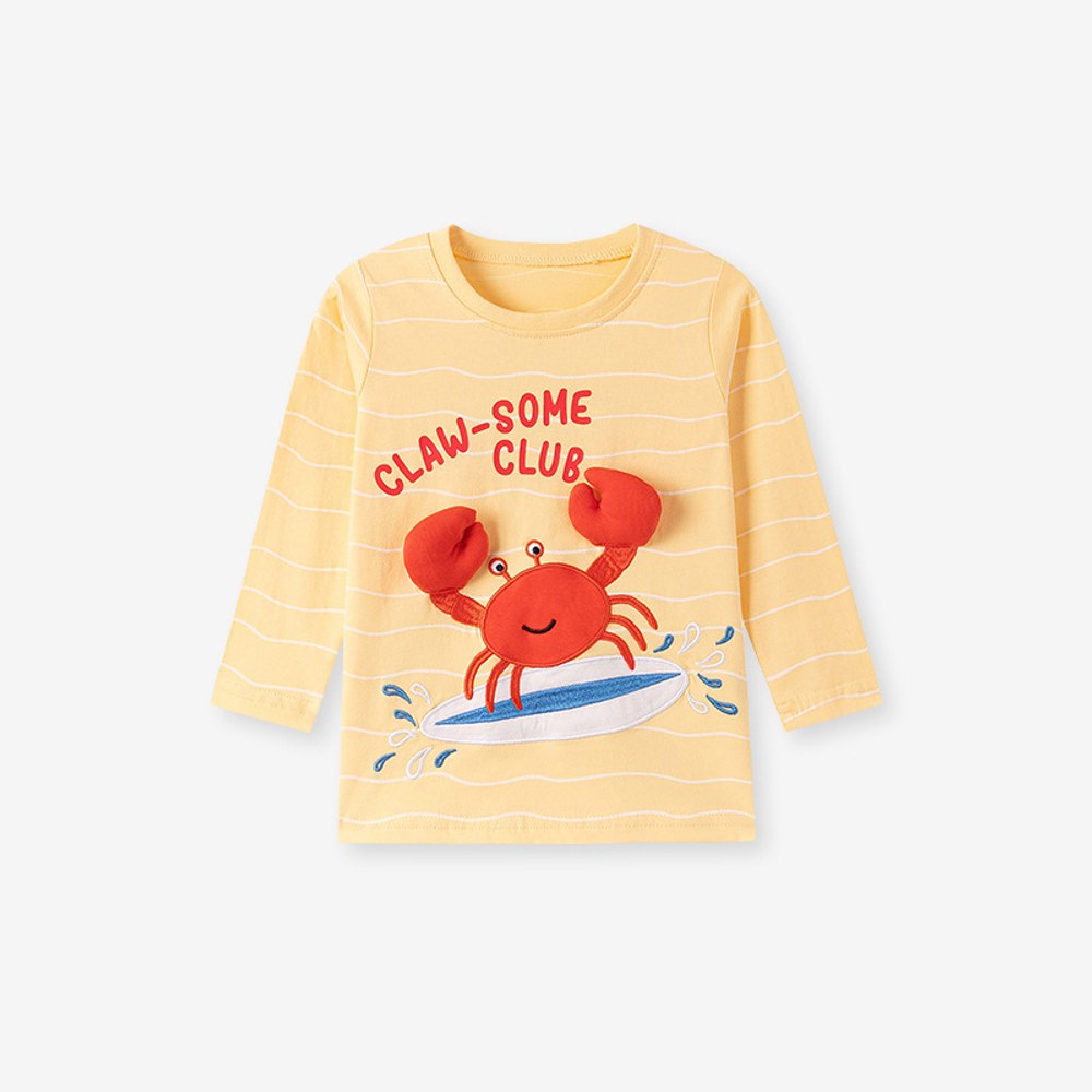 Baby Kids Boys Letters and Cartoon Pattern Long Sleeves Top