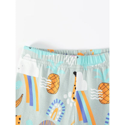 Baby Kids Girls Cartoon Pattern Long Sleeves Top and Pants 2-piece Clothing Set