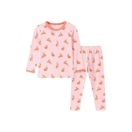 Baby Kids Girls Cartoon Pattern Long Sleeves Top and Pants 2-piece Clothing Set