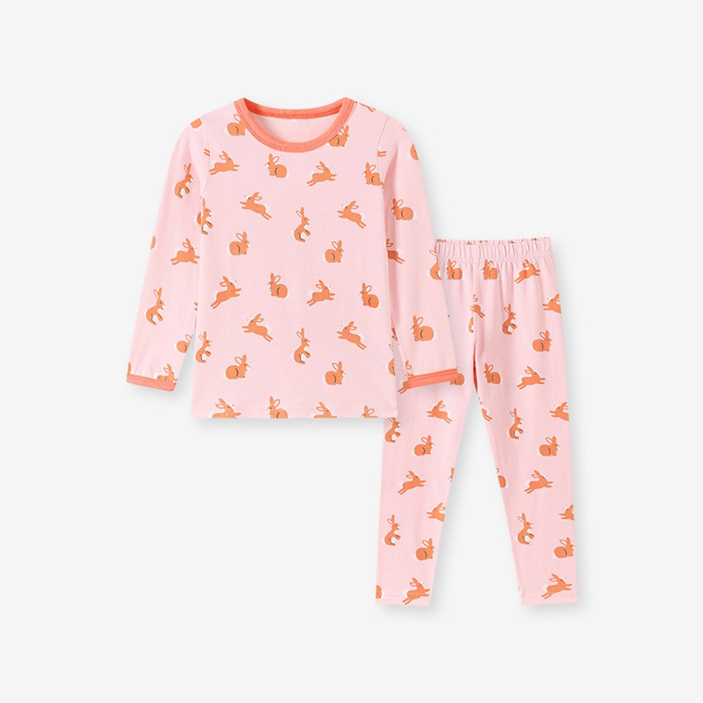 Baby Kids Girls Cartoon Pattern Long Sleeves Top and Pants 2-piece Clothing Set