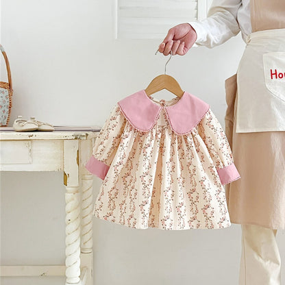Baby Kids Girls Princess Long Sleeves Floral Dress