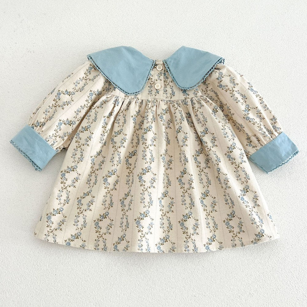 Baby Kids Girls Princess Long Sleeves Floral Dress