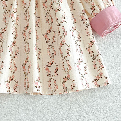 Baby Kids Girls Princess Long Sleeves Floral Dress