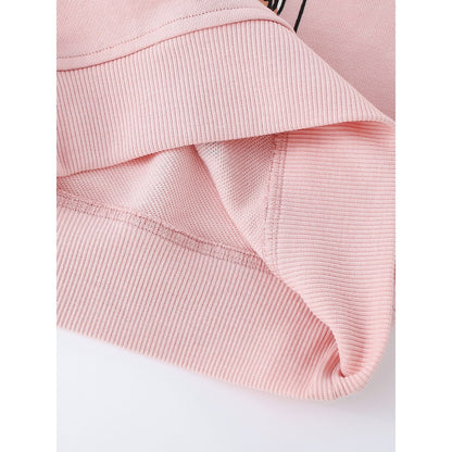 Kids Girls Cartoon and Letters Print Crew Neck Long Sleeves Pullover