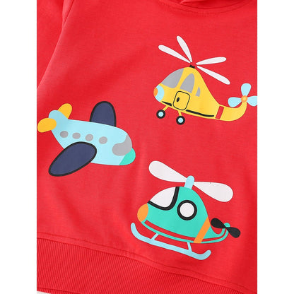 Baby Kids Boys Cartoon Pattern Long Sleeves Hoodie and Pants 2-piece Clothing Set