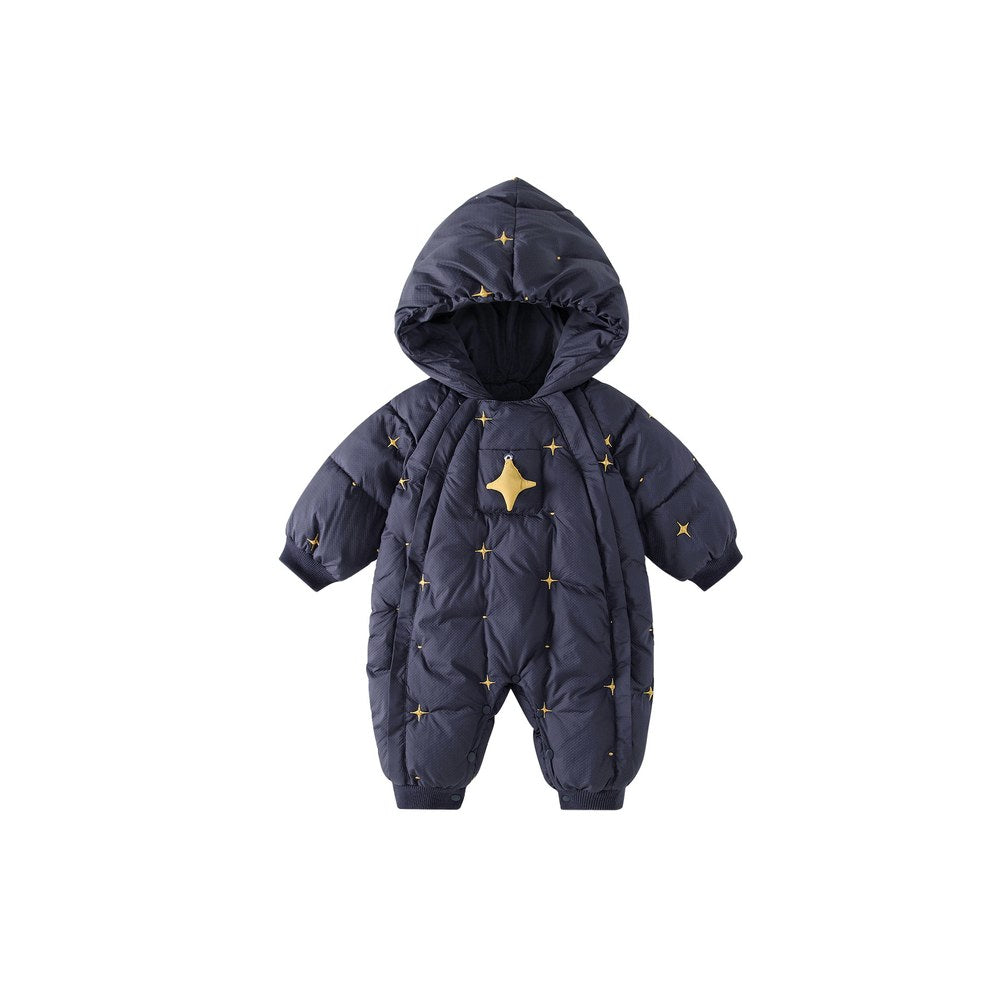 Baby Stars Pattern Cotton-Padded Romper