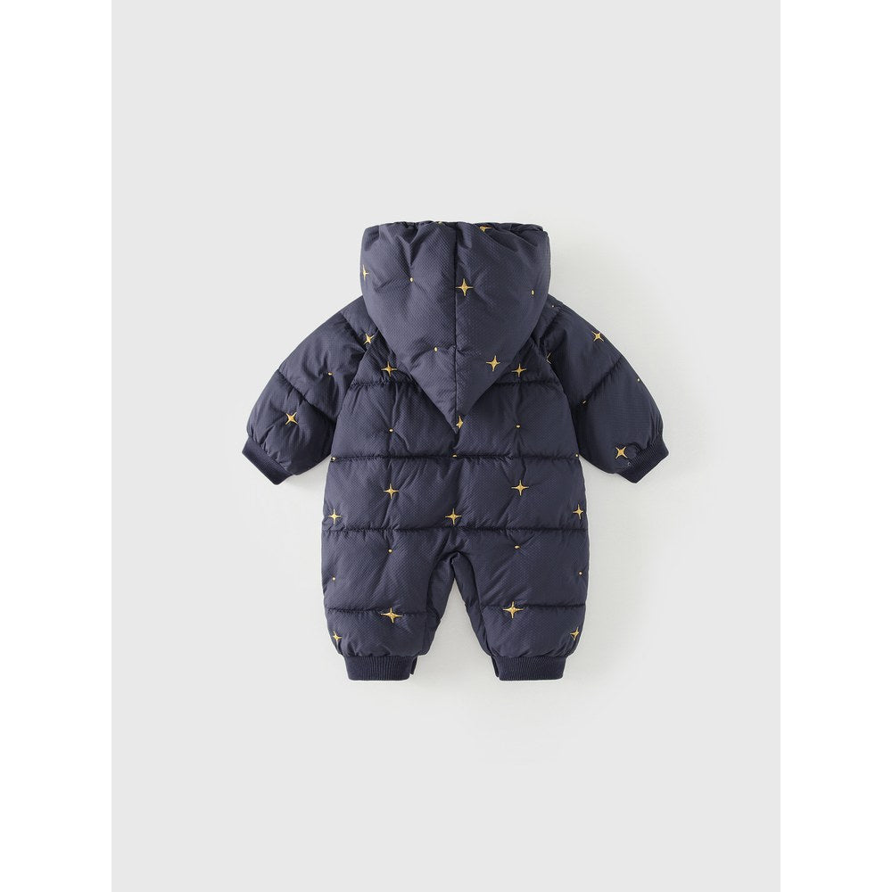Baby Stars Pattern Cotton-Padded Romper