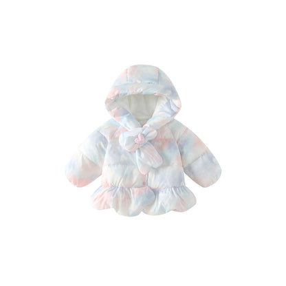 Girls' Gradient Cotton-Padded Coat
