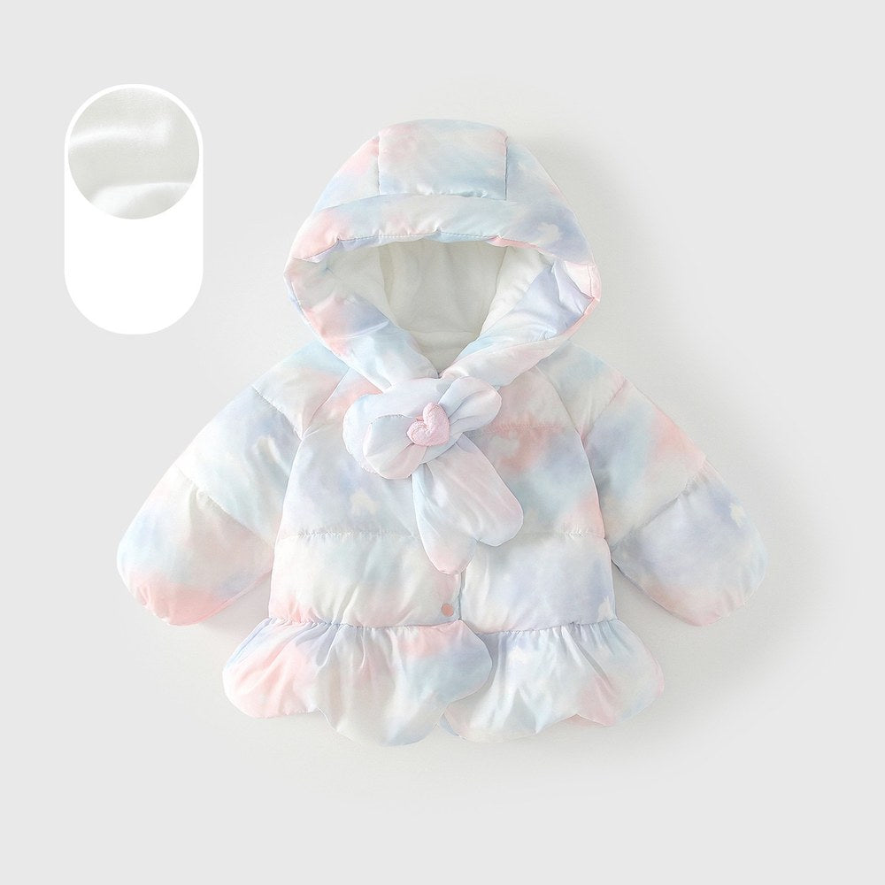 Girls' Gradient Cotton-Padded Coat