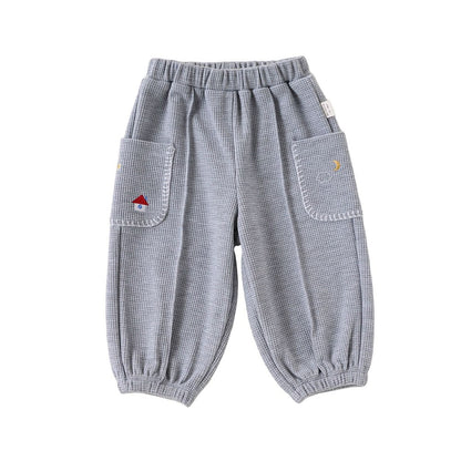 Cartoon Embroidered Pants for Kids