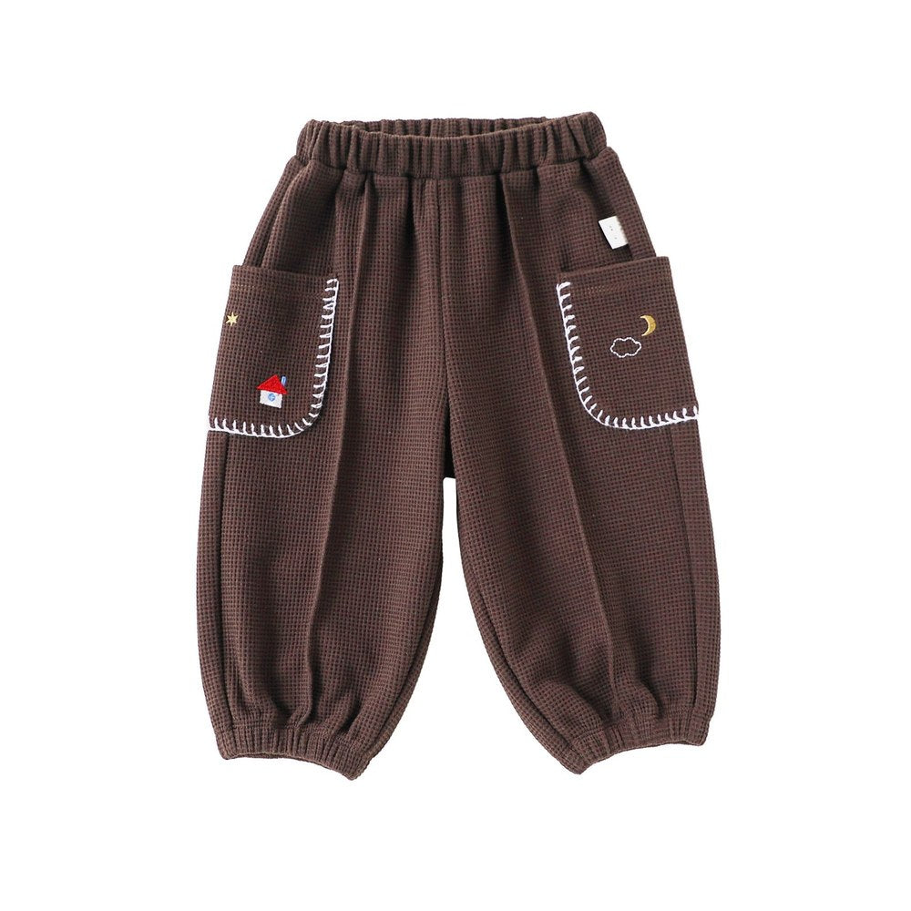 Cartoon Embroidered Pants for Kids