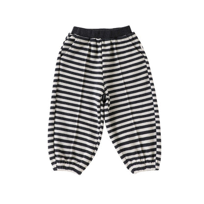 Baby Kids Long Sleeves Striped Pattern Top and Pants 2-piece Clothing Set