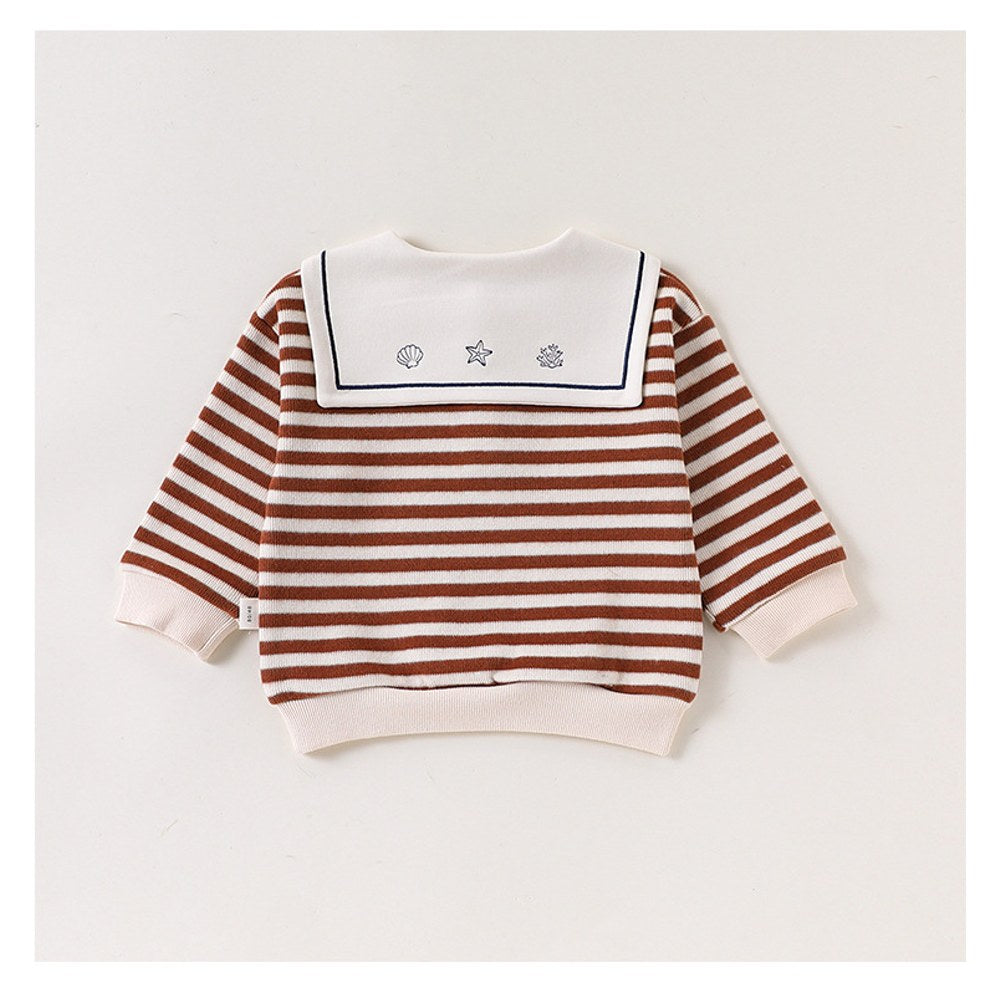Baby Kids Long Sleeves Striped Pattern Top and Pants 2-piece Clothing Set