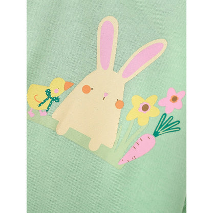 Kids Girls Cartoon Print Crew Neck Long Sleeves Sweatshirt