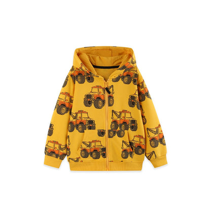 Baby Kids Boys Cartoon Pattern Coat
