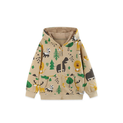 Baby Kids Boys Cartoon Pattern Coat