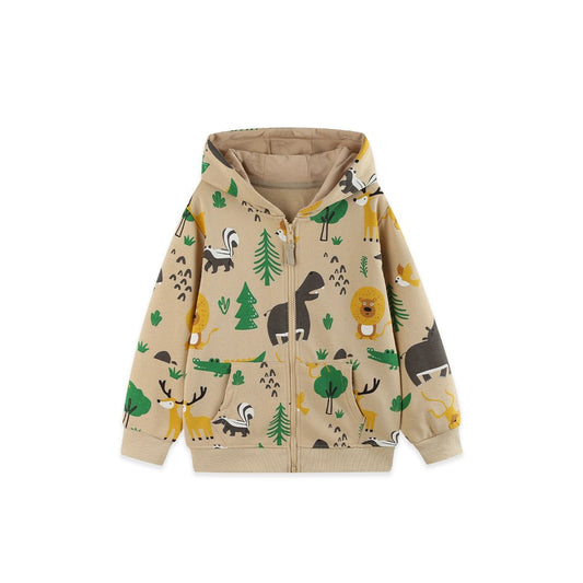 Baby Kids Boys Cartoon Pattern Coat