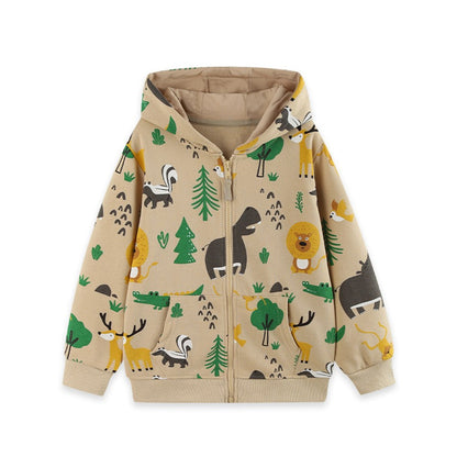 Baby Kids Boys Cartoon Pattern Coat