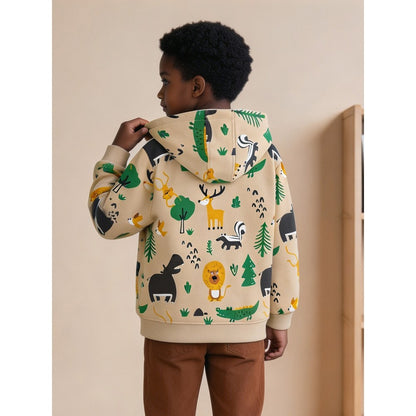 Baby Kids Boys Cartoon Pattern Coat