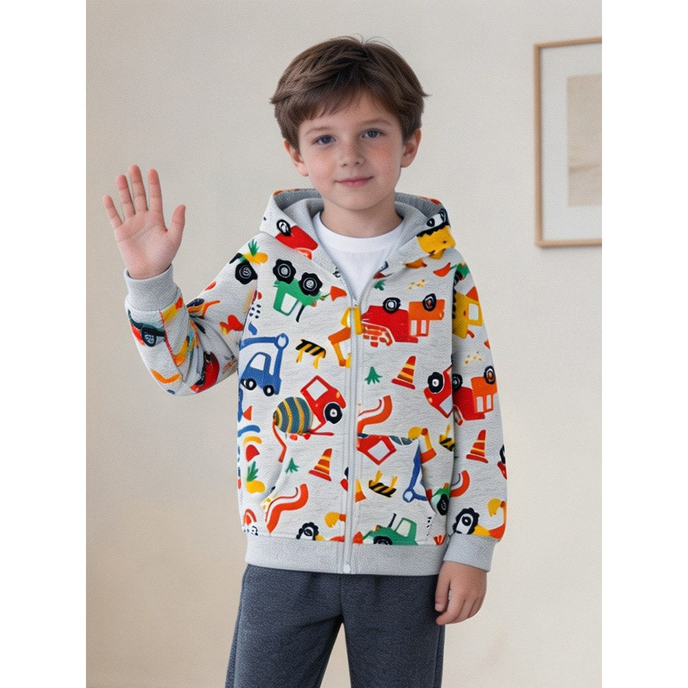 Baby Kids Boys Cartoon Pattern Coat