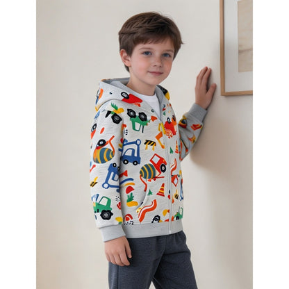Baby Kids Boys Cartoon Pattern Coat