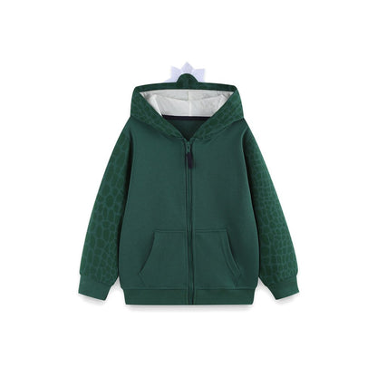 Baby Kids Boys Geometric Pattern Hooded Coat