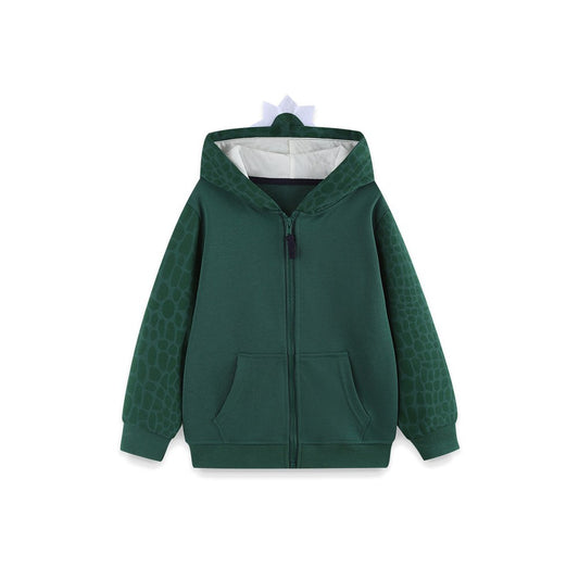 Baby Kids Boys Geometric Pattern Hooded Coat