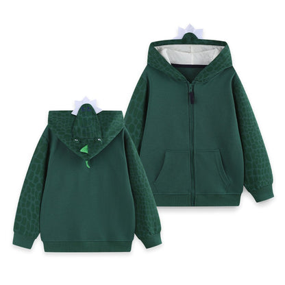 Baby Kids Boys Geometric Pattern Hooded Coat