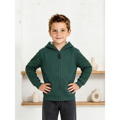 Baby Kids Boys Geometric Pattern Hooded Coat