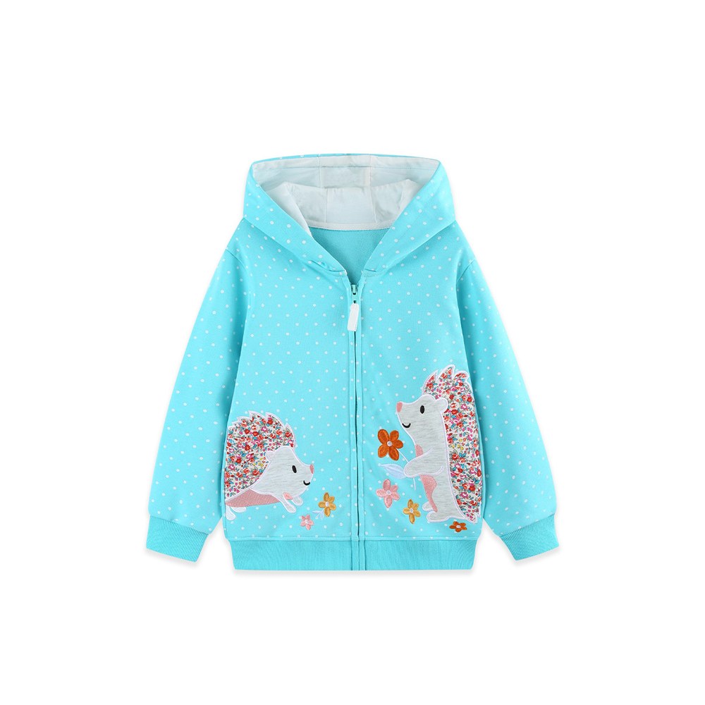 Baby Kids Girls Animals Cartoon Pattern Hooded Coat