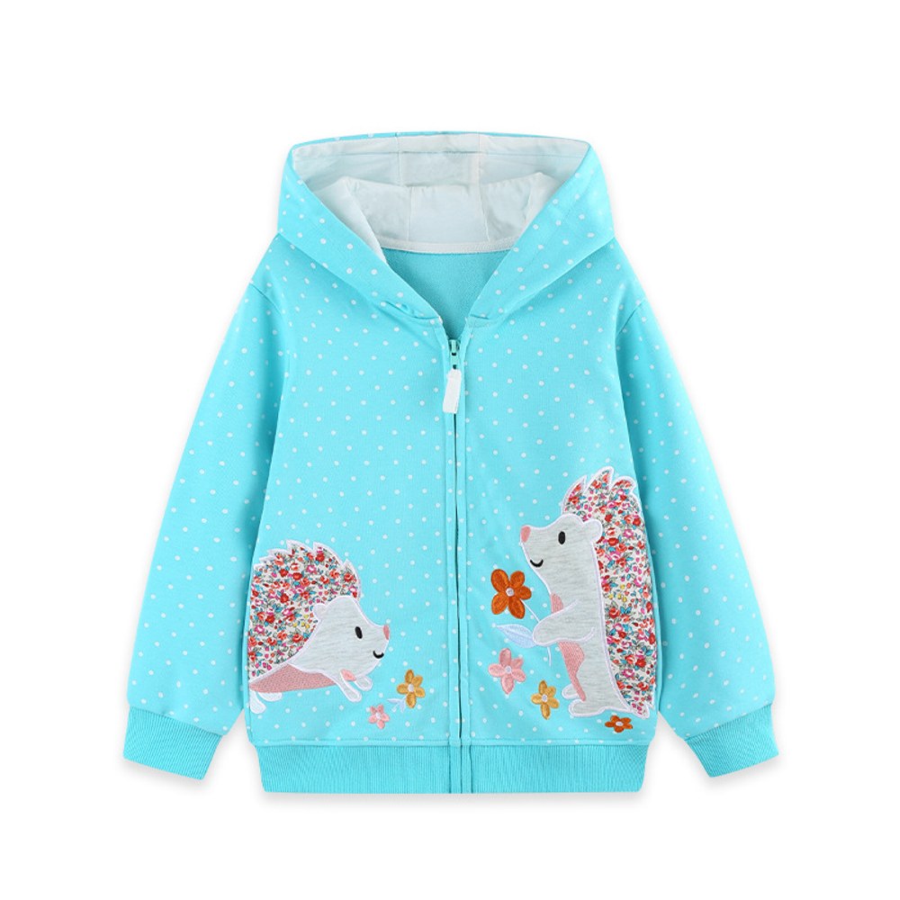 Baby Kids Girls Animals Cartoon Pattern Hooded Coat