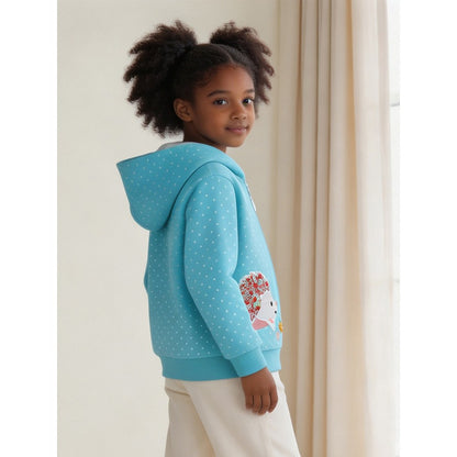 Baby Kids Girls Animals Cartoon Pattern Hooded Coat